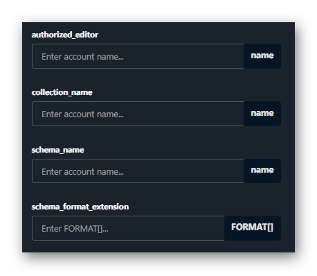 AtomicAsssets createschema